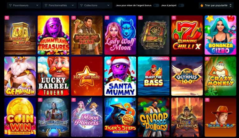 Gizbo Casino jeux